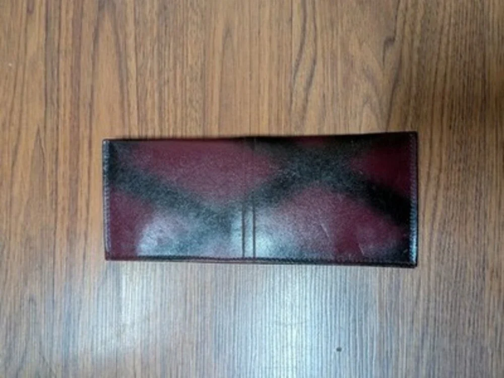 Vintage 1950s Genuine Leather Bifold Wallet Zipper Many Compartments Brown